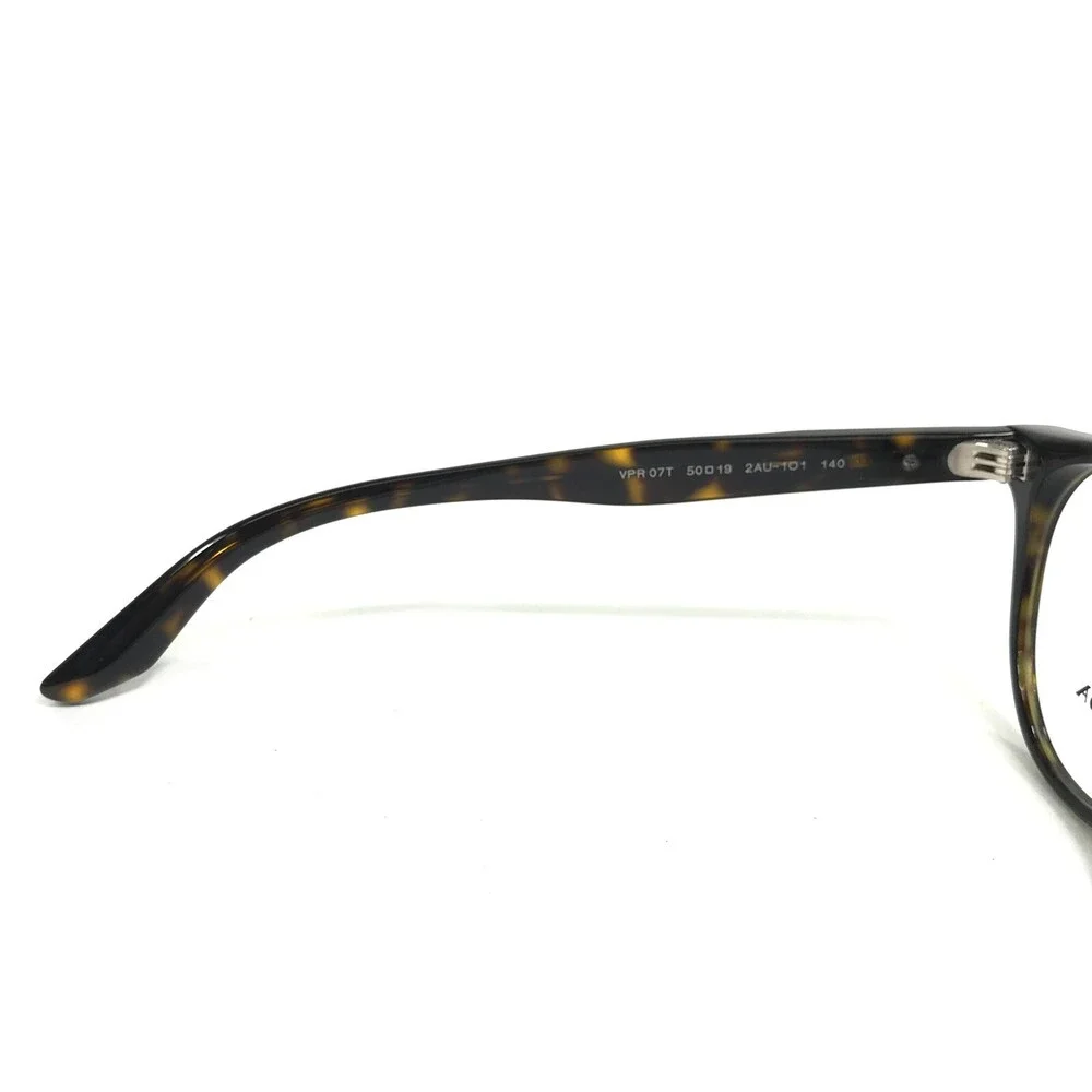 PRADA Eyeglasses Frames VPR 07T 2AU-1O1 Brown Tortoise Round Full Rim 50-19-140